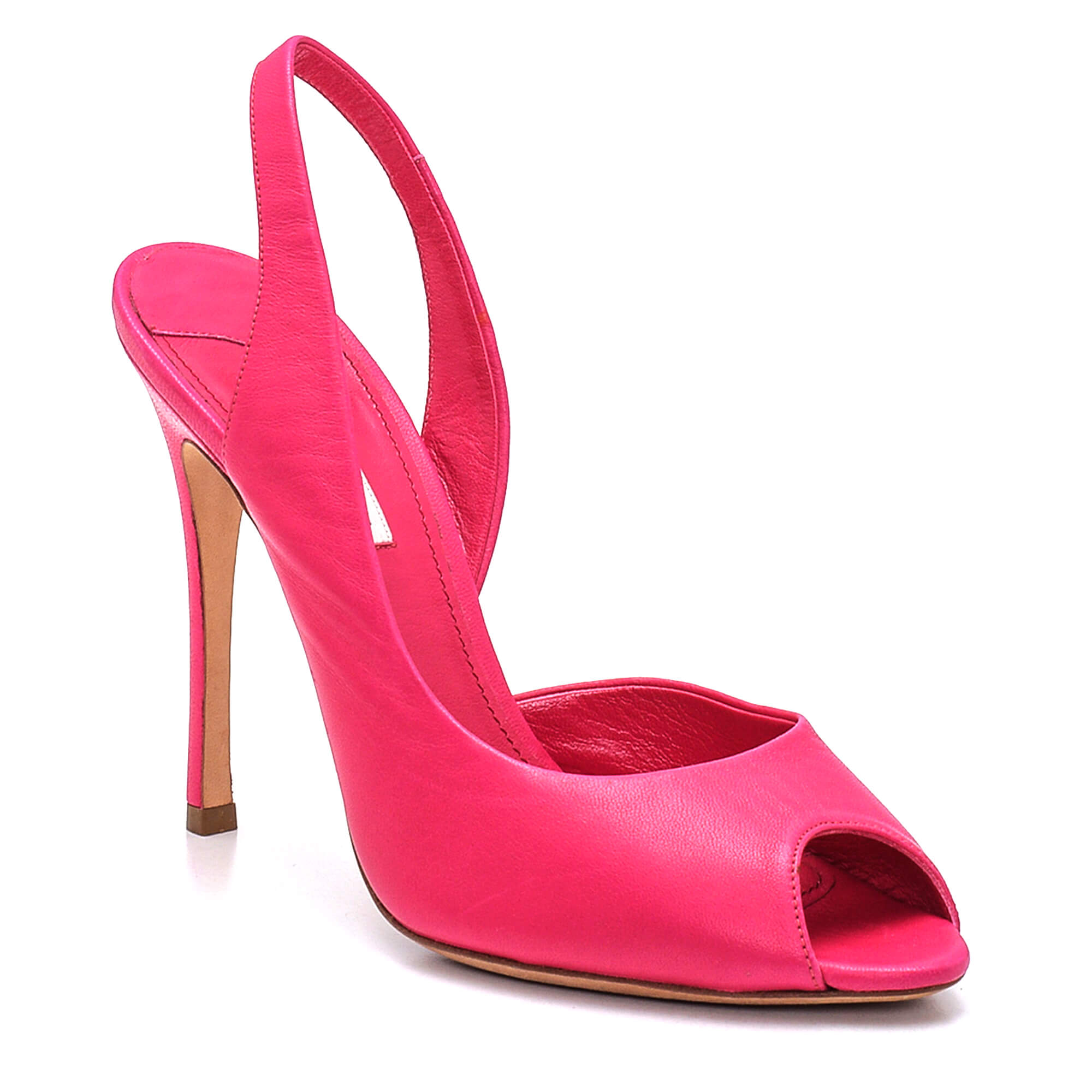 Miu Miu - Fuchsia Leather Slingback Pumps